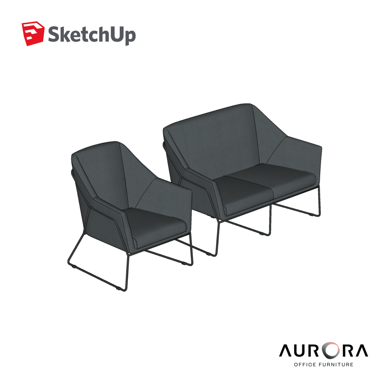 Audo Reception Chair Charcoal