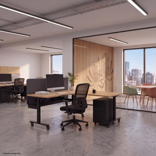 M-Series Sit-Stand Corner Desk With Castors